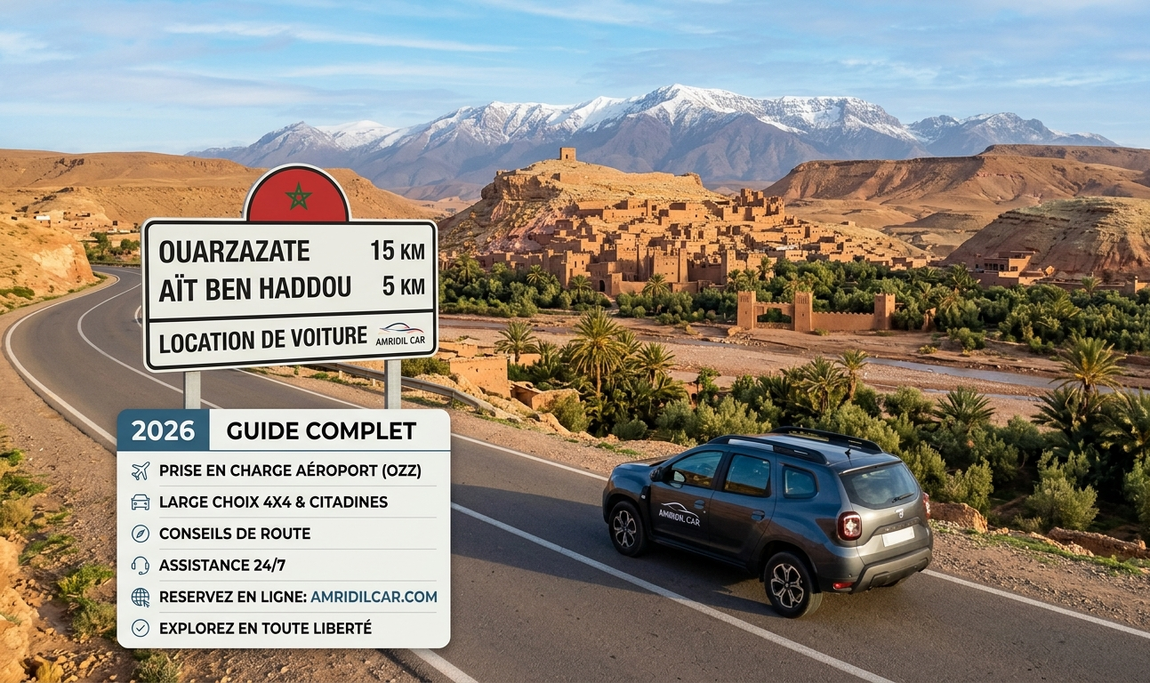 Réservez votre voiture de location à Ouarzazate au meilleur prix
